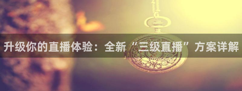 球神直播体育足球：升级你的直播体验：全新“三级直播”方案详解